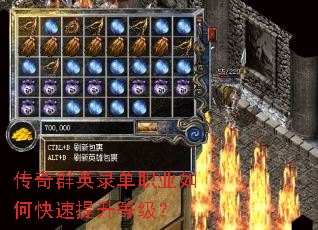 传奇群英录单职业如何快速提升等级? 传奇群英录单职业如何快速提升等级?