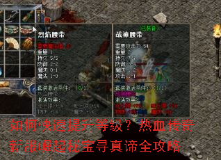 如何快速提升等级?热血传奇新服崛起秘宝寻真谛全攻略 如何快速提升等级?热血传奇新服崛起秘宝寻真谛全攻略