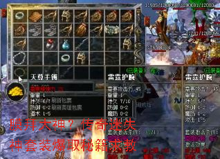 膜拜大神?传奇迷失神套装爆取秘籍求教 膜拜大神?传奇迷失神套装爆取秘籍求教