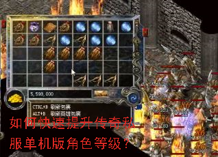 如何快速提升传奇私服单机版角色等级? 如何快速提升传奇私服单机版角色等级?