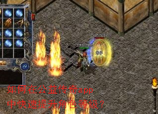 如何在公益传奇app中快速提升角色等级? 如何在公益传奇app中快速提升角色等级?