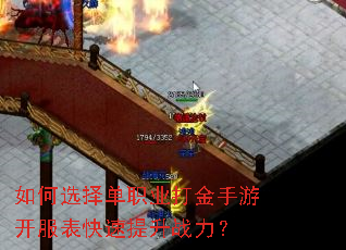 如何选择单职业打金手游开服表快速提升战力? 如何选择单职业打金手游开服表快速提升战力?